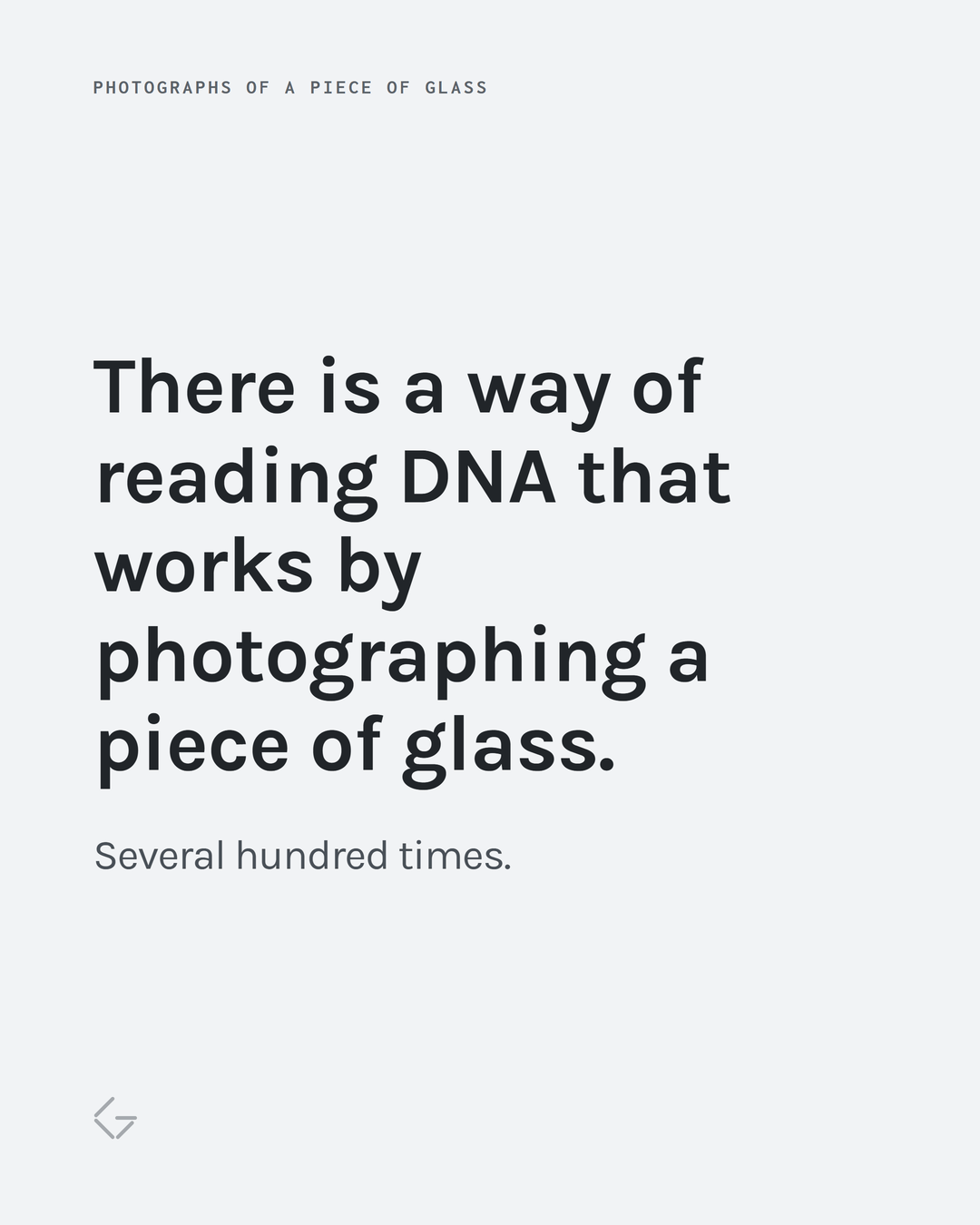 Photographs of a piece of glass, slide 1 of 10