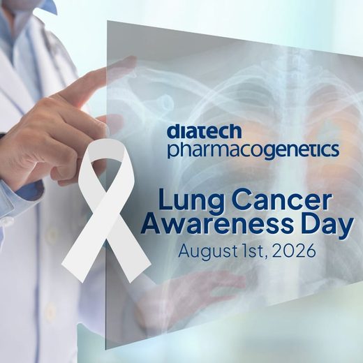A white awareness ribbon over a chest X-ray, for Lung Cancer Awareness Day, 1 August 2026.